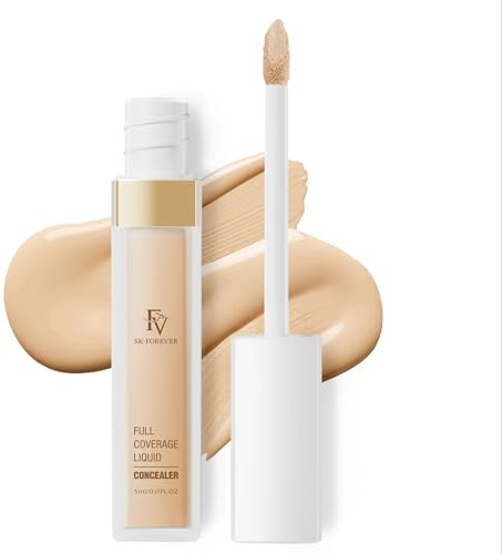 FV Wasserfeste Flüssig Concealer,Langanhaltend Gesicht Abdeckstift, 03 Sand | Feuchtigkeitsspendendesmit Cremigem Finish, Leichte Formel, Gegen Augenringe, Rötungen und Akne