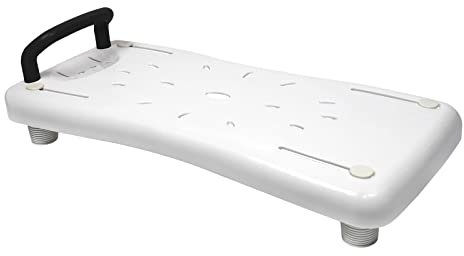 VANCHEMO Badewannensitz, Badewannenbrett Badewannen Einstiegshilfe, Einstellbar Plastik Sitz Bath Erwachsene, Duschbrett für Senioren, Badewanne mit Seifenablage, Schwarz, Ohne Drehbarer Sitz