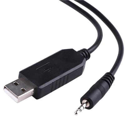 KNWHGGKCV Cavo di programmazione for convertitore seriale con jack audio USB RS232 da 2,5 mm(RX-TipTx-RingGND-Slv)