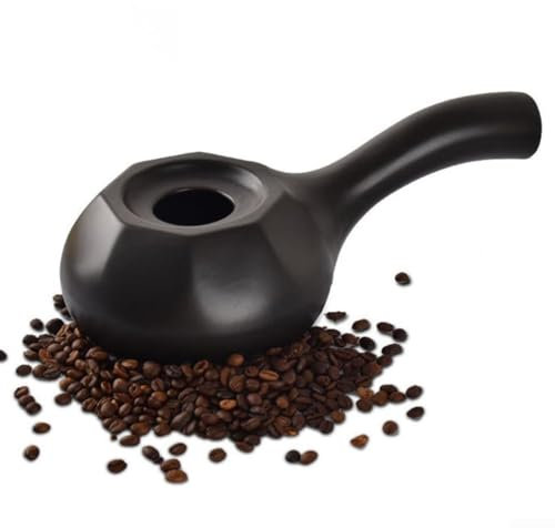 Ceramic Coffee Bean Roaster - Mini Pottery Tool for Home Roasting, Perfect for Coffee, Nuts, Peanuts, and Cashews