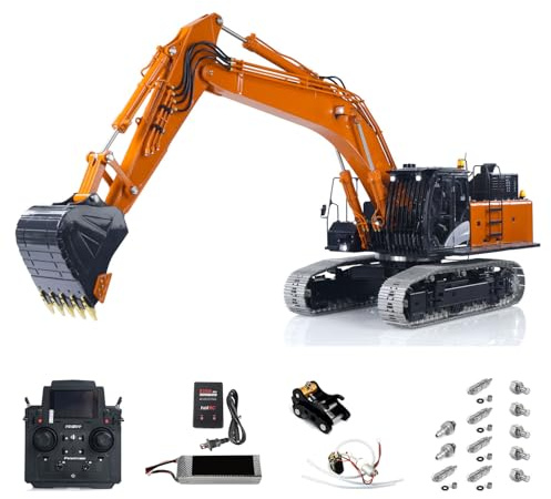 wheelfun LESU 1:14 RC Hydraulik Bagger Aoue ZX490 RTR Metall RC 2 Arme Heavy Digger Modell PL18EV Lite Light Sound Smoke