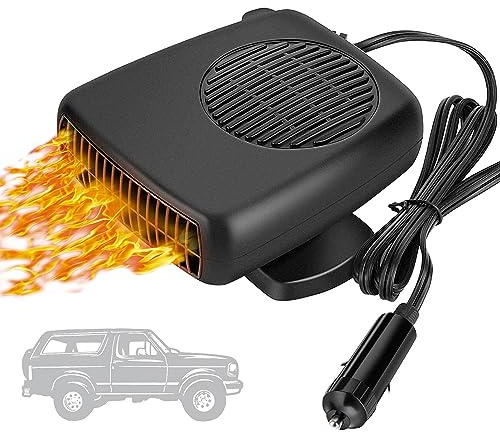 Showvigor Riscaldamento per Auto, 150 W, 12 V, Riscaldamento e Raffreddamento 2 in 1, deumidificatore con Supporto Girevole, per Auto, SUV, Campeggio