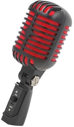 Uqezagpa Microfono dinamico retrò classico dinamico vintage microfono vocale per atti dal vivo esibizioni teatrali canto professionale