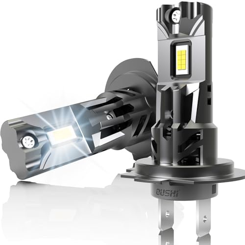 OUSHI H7 Lampe 20000LM, 500% Helligkeit 12V 6000K Xenon Weiß Glühbirne Abblendlicht Fernlicht Lampe, 2 Stück