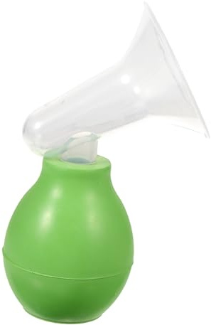 Handlicher Muttermilchsauger Grün Horn aus Gummi und Kunststoff