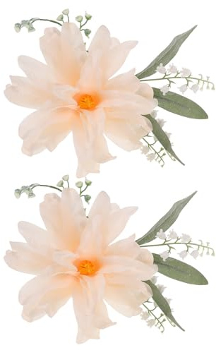 Cabilock Embrasses de Rideaux À Fleurs 2 Pièces avec Pinces Métalliques Décoratives pour Rideaux Accessoires Bohèmes Et Modernes Attaches Faciles À Clipser pour Décoration Intérieure