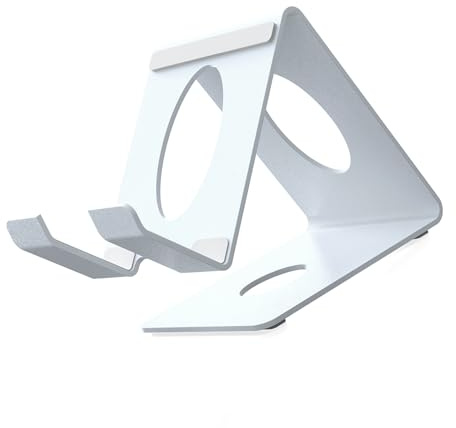 Travel Friendly Ergonomic Multi Purpose Metal Desktop Stand For Handheld Consoles And Mobile Devices Sturdy Construction Antiscratch Silicone Pad Stand