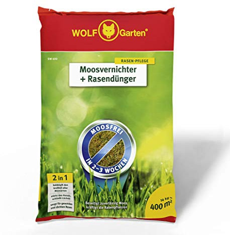 WOLF Garten WOLF-Garten - Moosvernichter und Rasendünger - SW 400 - 14 kg für 400 m² - 3841040