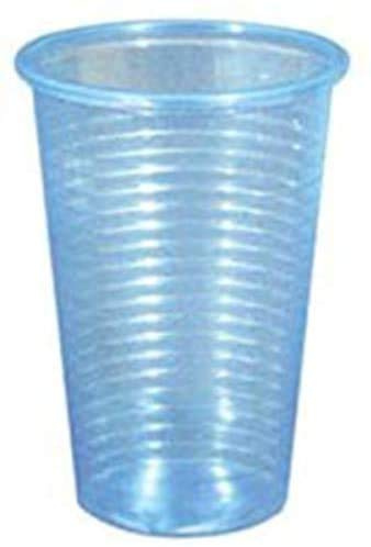 Unidades 500 Vaso CC 230 de plástico transparente azul para dispensadores de agua alto cm 10