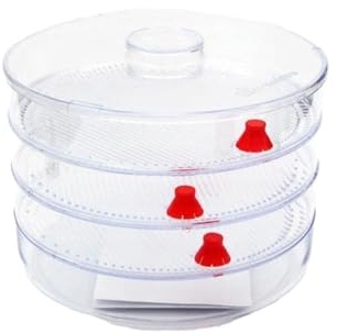 ProVita Vaso per germinazione germogliatore – Coltiva germogli biologici in casa | Il kit a 3 strati consente di coltivare 3 diverse specie di semi su ogni vassoio di germinatore