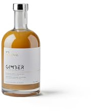 GIMBER Concentrado de jengibre orgánico, 700 ml, bebida orgánica sin alcohol hecha de jengibre, limón y hierbas, esencia de jengibre premium