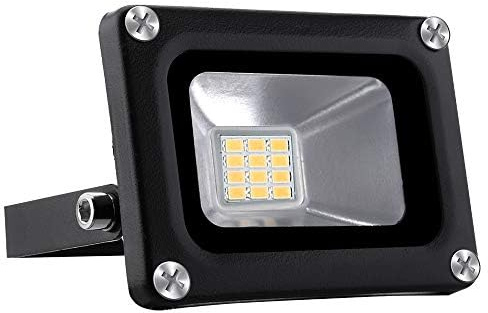 10W Kaltes Weiß LED Strahler, 12V Superhell LED Fluter Flutlicht Außenstrahler, IP65 Wasserfest 6000K Tageslichtweiß, Ideale Wandleuchte Außenbeleuchtung für Garten, Garage, Hotel