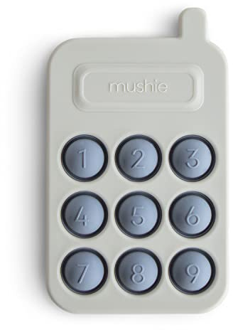 mushie Teléfono Press Toy para Niños y Adultos, Juguetes Sensoriales, Concentración y Atención, Seguro (Tradewinds)