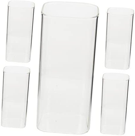 Mobestech 5 Piezas Vasos De Vidrio Elegante Para Cócteles o Leche Resistentes Al Calor Para Artículos Para Bar Artículos Hogar Vaso Para Beber