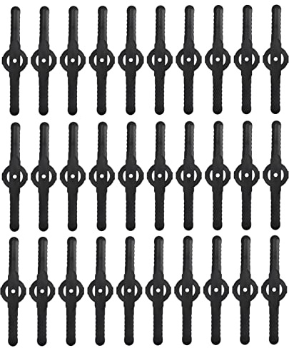 CCYLEZ 30 lame per decespugliatore di plastica, lame portatili per decespugliatore elettrico, lama lunga, design WithGear per giardino e prato