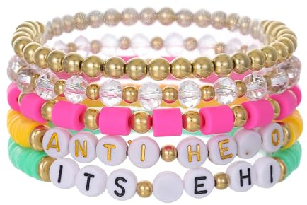 TOKSAM Friendship Bracelets for Women Men Fearless Reputation Eras Anti Hero Singer Album Inspired Concert Merch Bracelet For Fans