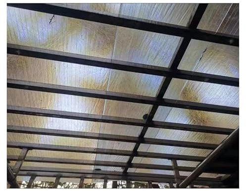 Rygcrud Polycarbonat-Dachplatten - Pergola regensichere Abdeckung, 0,7mm Isolierpaneele für Gewächshäuser, Terrassenüberdachung, Leicht zu biegen und zu schneiden (Farbe : klar, Größe : 59.1 x26.3')