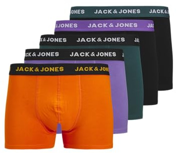 Jack & Jones Jacben Solid Trunks Lot de 3 Boxers pour Homme, Noir, M