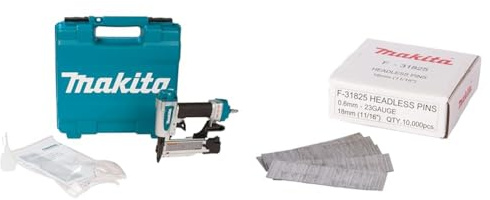Makita AF353 23G Pin Nailer & F-31825 F-31825 18mm 23 Gauge Headless Pins 1 Black