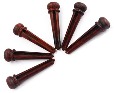 JOINPAYA Guitar String Pegs Bridge Pins 6 Pcs Red Maple Easy to Install with Classic Style Replace Old or Broken Bridge End Pins for Folk Acoustic Guitar