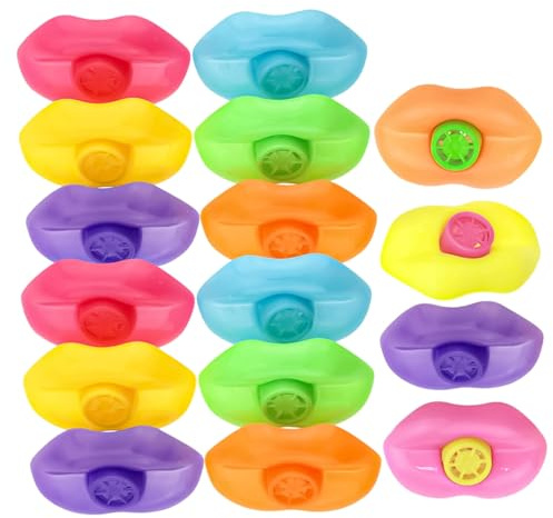 VOANZO Lot de 20 Sifflets D'EntraîNement pour Les LèVres - Cadeaux De FêTe en Plastique Outils De Pratique De La Respiration Sifflets ColoréS pour ActivitéS ActivitéS De Groupe De DéVeloppement