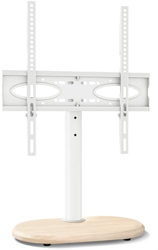 TVON TV Ständer Universeller TV Standfuss für 26–55 Zoll Flach & Curved Fernseher Schwenkbarer Höhenverstellbarer Fernseher-Standfuß mit rundem Sockel bis zu 40 kg Max.VESA 400x400 mm
