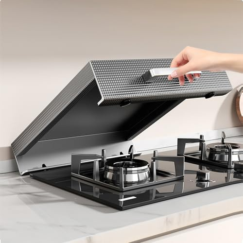Copri Piano Cottura con Maniglie, Resistente Copri Piano Induzione In Metallo per Fornelli a Gas/elettrici, per Ampliare lo Spazio In Cucina(14x18in/35x45cm)