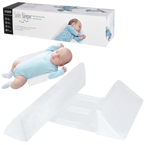 Rzspher Lagerungskissen, 43x10x10 cm Keilkissen Verstellbares, Side Support Pillow,Removable Positioning Pillow,Wattepad mit Rückenlehne, Anti Roll Seitenschläferkissen (Weiß)