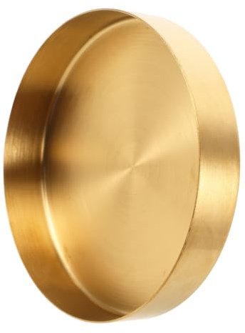 Toddmomy Soucoupe pour Pot de Fleurs Dorée Petit Modèle 12,5 Cm en Acier Inoxydable, pour Intérieur et Extérieur, Plateau D’égouttage et Bac à Eau pour Drainage des Plantes