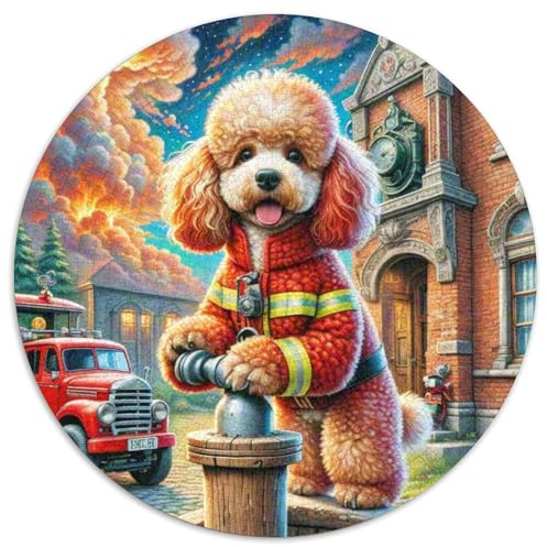 Miniaturpudel Rund Puzzles 1000 Teile Fur Erwachsene Und Kinder Good Friend PKunstner Haustier Geschicklichkeitsspiel Geschenk Fordernd Kleinkinder Groß 1000pcs (67.5x67.5cm)