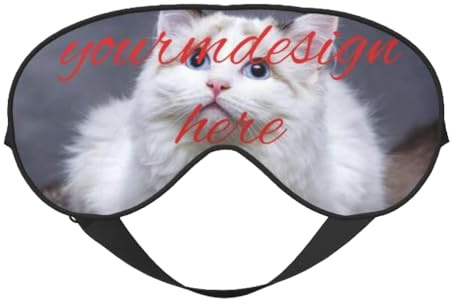Personalisierte Schlafmaske, Individuell Gestaltbar Mit Foto/Text/Logo Weiche, Bequeme Schlafmaske Mit Verstellbarem Gummiband Und Augenschutz Für Zu Hause, Auf Reisen Und Bei Der Arbeit