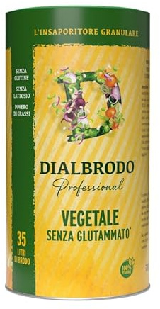 DIALBRODO Vegetale Senza Glutammato, Granulare con Ortaggi, No Glutine 700g