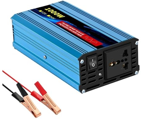 Convertisseur Puissance À Onde Sinusoïdale 1600W/10000W 12V/24V CC vers 220V/110V CA Tension 50/60Hz Transformateur Solaire Voiture avec Écran LED Transformateur(12V50HZ,1000W)