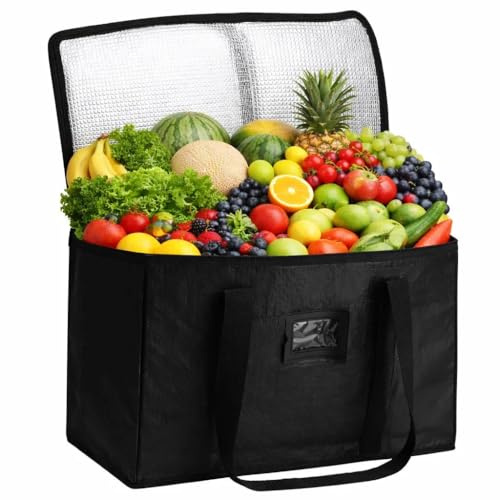 YPLANGENT KüHltasche Groß 43 × 30 × 31cm Isoliertasche Faltbare KüHltasche Thermotasche KüHltaschen & -Boxen,Cooler Bag KüHltasches Auto, Picknicktasche für Picknicks Reisen Camping SträNde Grillen