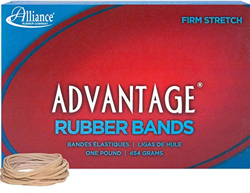Alliance Rubber 26145 Advantage Rubber Bands Size #14, 1 lb Box Contains Approx. 2250 Bands (2 x 1/16, Natural Crepe),Beige