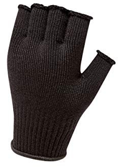 SealSkinz Unisex Solo Nicht Wasserdichter Halbhandschuh ohne Finger aus Merinowolle – Schwarz, Einheitsgröße