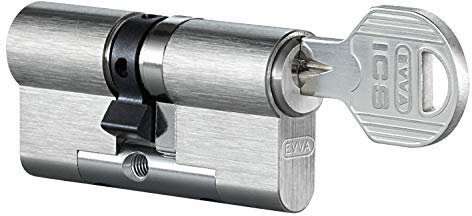 EVVA ICS Doppelzylinder 41/46 | Profilzylinder mit hohem Kopierschutz & Einbruchschutz Not- und Gefahrenfunktion Aufbohrschutz Ziehschutz | Patentschutz bis 2038 | Inkl. 5 Schlüssel | Sicherungskarte