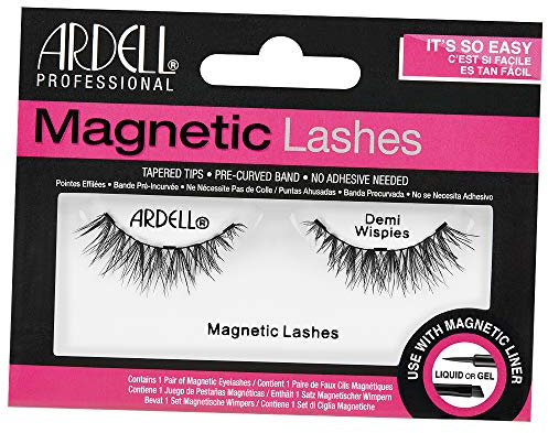 ARDELL Pestañas Postizas Magnéticas. Magnetic Lashes Demi Wispies. SinAdhesivo - Reutilizables. Utilizar con Eyeliner Magnético. 1 Par de Pestañas - 1 Set