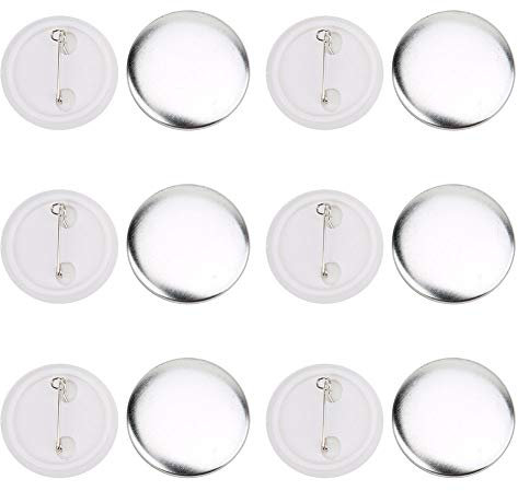 100 Sätze von 37 mm Abzeichen Pin Button Teile, runde Button Abzeichen, Abzeichen Herstellung Zubehör DIY Bastelmaterialien