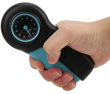 Hand Dynamometer, Kraftmesser Hand, Handkraftmesser, Hand Dynamometer, Mechanisches Messgerät Griffstärke, Handgreifer Griffmessgerät für Griffstärke Messgerät, Schwarz Blau
