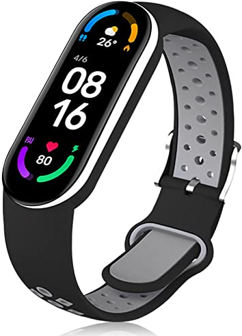 Th-some Correa para Xiaomi Mi Band 7/Mi Band 5, Silicona Pulseras de Repuesto para Xiaomi Mi Band 6, Reemplazable Suave Bracelet Deportivo Compatible con Xiaomi Mi Band 7/6/5/Amazfit 5