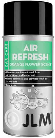 JLM Lubricants Lufterfrischer Orange Flower für Klimaanlagen & Umluftsysteme - Belebender Duft, Reinigung/Auffrischung und lang anhaltende Wirkung - einfache Anwendung - JLM (J08010) - 150ml