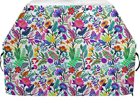 Helle bunte Blumen BBQ Abdeckung 165 cm robuste Grillabdeckung wasserdichte Räucherabdeckungen für den Außenbereich
