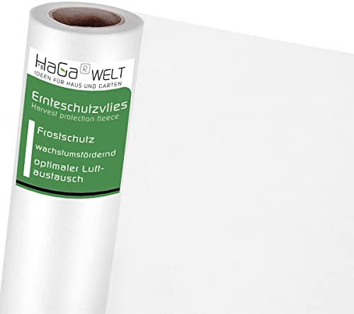 HaGa Abdeckvlies 30g/m² in 1,6m x 55m - Frostschutzvlies für Pflanzen - atmungsaktives Frühbeet Vlies - Für Abdeckungen von Hochbeeten
