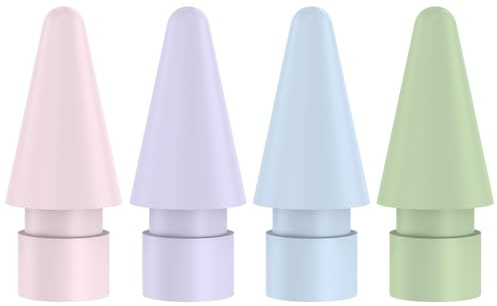 GRTHTATI Confezione da 4 punte di ricambio compatibili con Apple Pencil di seconda generazione, Apple Pencil di prima generazione e Apple Pencil USB-C, resistenti all'usura e a punta fine, controllo