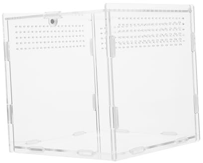 iplusmile Reptilienzuchtbox Mit Belüftungsöffnungen Für Schlüpfen Container Display Fall Geeignet Für Schildkröten Schlangen Skorpione Einsiedlerkrebse Leicht Tragbar