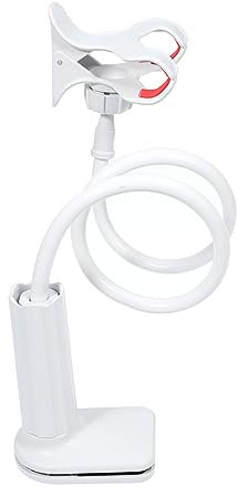 BESTonZON Tischtelefonhalter Clip-telefonhalter Handy Steht Flexibel Tischständer Handyhalter Für Den Tisch Smartphone-ständer Clip-telefonständer Halterung Weiß Haushalt