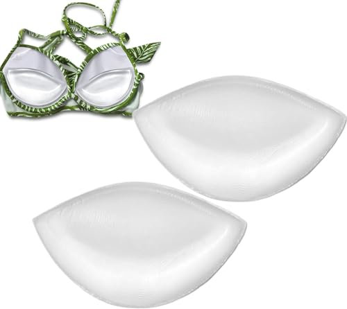 Wieysdoo Silicone Breasts Insert Pads Chicken Fillet Bra Inserts,Breast Enhancers Push Up Booster Pads,Silicone Breast Forms for Bikini Swimsuit,1 Pair (Clear)