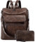 VASCHY Zaino Donna con Portafoglio,Zainetto Donna Pelle Borsa Zaino Donna Elegante Zaini da Donna Grande Zaino da Viaggio/Lavoro/Scuola/Università Caffè