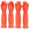 YIOIY Guanti in Gomma per Lavare i Piatti in Cucina, Guanti in gomma per la pulizia,Guanti Antiscivolo per Lavare i Piatti Riutilizzabili e impermeabili per La Casa (Rosso, M)